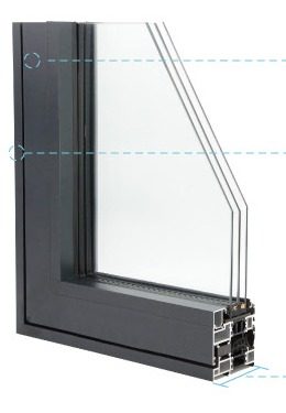 Signature Narrow-Frame Tilt & Turn 80 — Frame profile & section