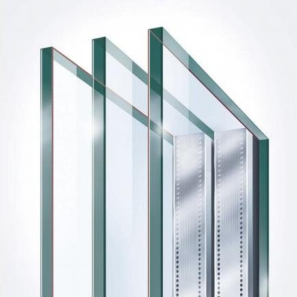 Essential Casement — Triple-pane glazing build-up, sectional diagram