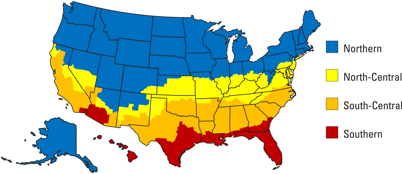 ENERGY STAR residential window climate zones, published by the US EPA. Shown as the source of the zone boundaries — not as a certification claim for any particular product.